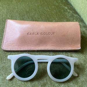 Carla Colour Lind sunglasses - white with grey lenses